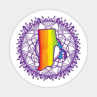 Rhode Island Mandala Pride Magnet